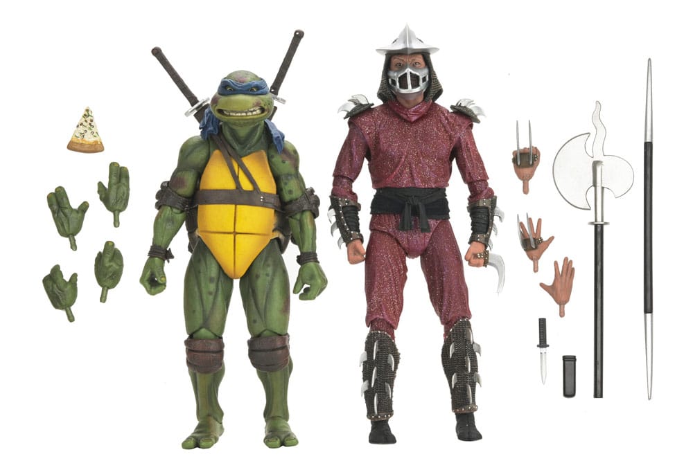Teenage Mutant Ninja Turtles (1990 Movie) Action Figure Roof Top Battle Shredder vs Leo 18 cm - immagine 3