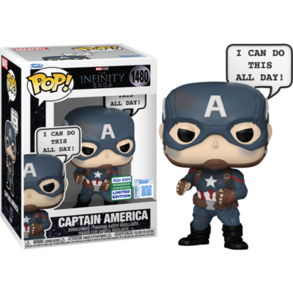 Marvel: The Infinity Saga POP! Vinyl Figure Captain America 'I Can Do This All Day' 9 cm Limited (con bollino Wondrous Convention Exclusive 2025)