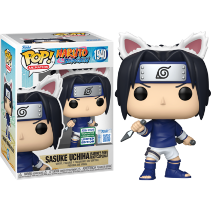 Naruto; Shippuden POP! Vinyl Figure Sasuke Uchiha (Sasuke's Paw Encyclopedia) 9 cm Limited (con bollino Wondrous Convention Exclusive 2025)