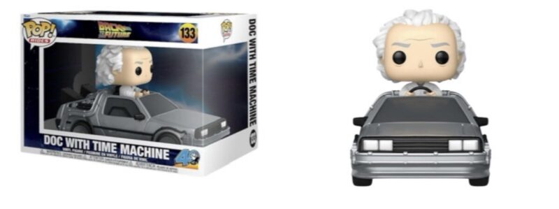 Back to the Future POP! Rides Deluxe Vinyl Doc w/Time Machine 9 cm