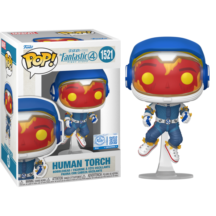 The Fantastic Four: First Steps POP! & Marvel Vinyl Figure Human Torch in Space Suit Limited 9 cm