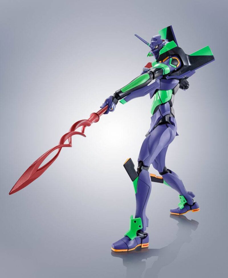 Evangelion: 3.0+1.0 Thrice Upon a Time Robot Spirits Action Figure Side EVA Evangelion Test Type-01 + Spear of Cassius Renewal Color Edition Reissue - immagine 2