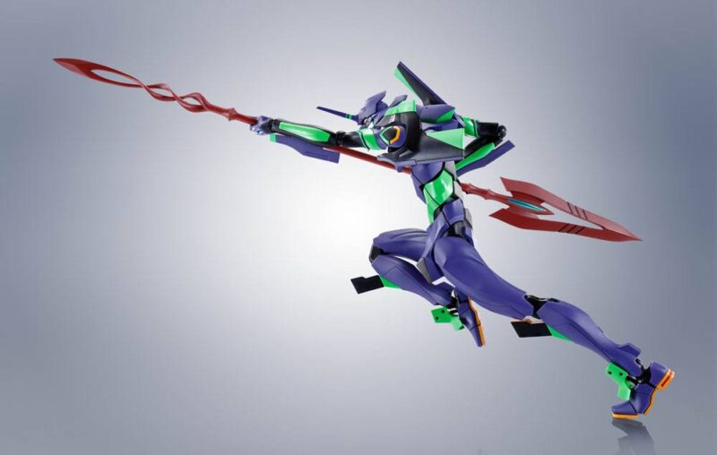 Evangelion: 3.0+1.0 Thrice Upon a Time Robot Spirits Action Figure Side EVA Evangelion Test Type-01 + Spear of Cassius Renewal Color Edition Reissue - immagine 4