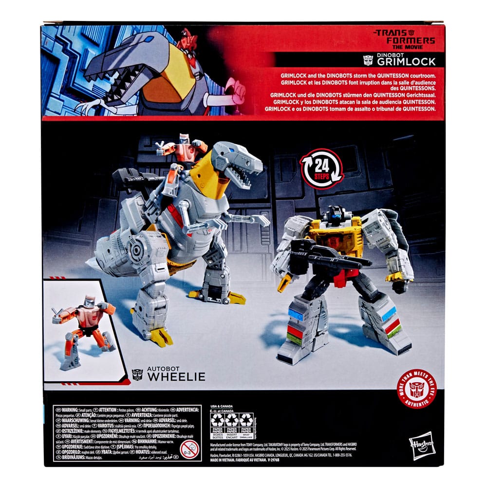 The Transformers: The Movie Studio Series Leader Class Action Figure Dinobot Grimlock & Autobot Wheelie 22 cm - immagine 3