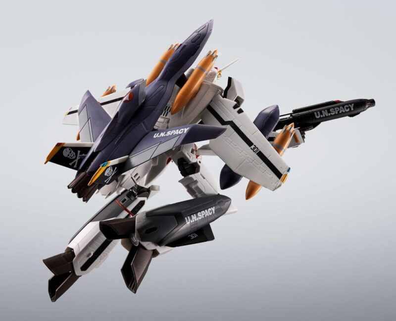 Macross 7 Hi-Metal R Action Figure VF-0S Phoenix (Roy Focker Use) & QF-2200D-B Ghost Set 14 cm - immagine 5