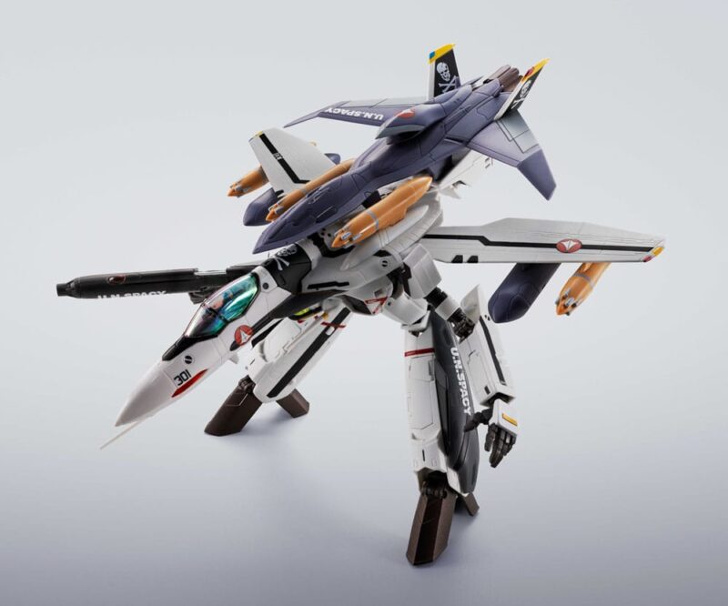 Macross 7 Hi-Metal R Action Figure VF-0S Phoenix (Roy Focker Use) & QF-2200D-B Ghost Set 14 cm - immagine 6
