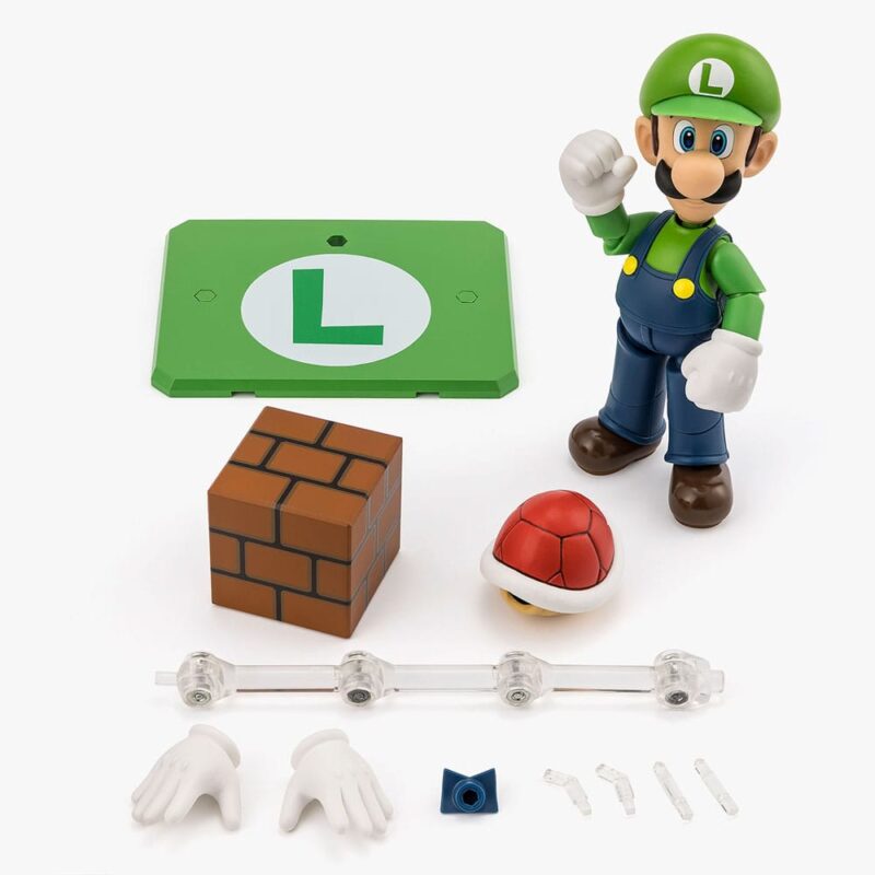 Super Mario S.H. Figuarts Action Figure Luigi 11 cm - immagine 5