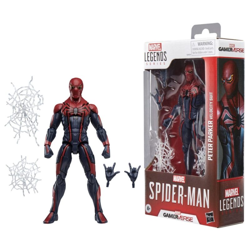 Spider-Man Marvel Legends Gamerverse Action Figure Peter Parker Velocity Suit 15 cm
