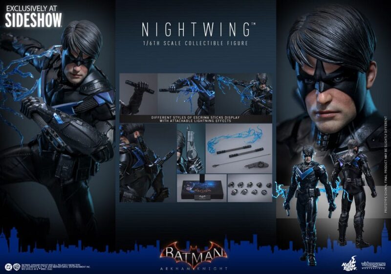 Batman Arkham Knight Videogame Masterpiece Action Figure 1/6 Nightwing 30 cm - immagine 6