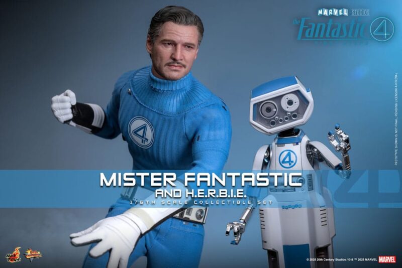 The Fantastic Four: First Steps Movie Masterpiece Action Figure 2-Pack 1/6 Mister Fantastic & H.E.R.B.I.E. 30 cm - immagine 3