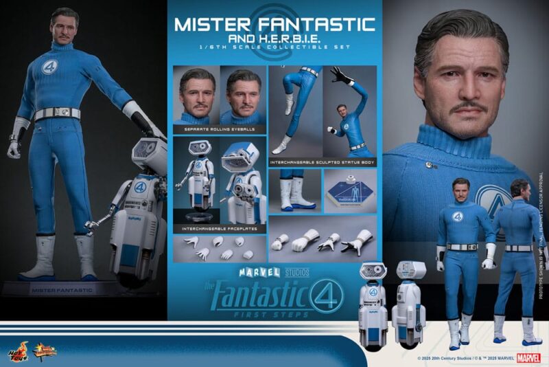 The Fantastic Four: First Steps Movie Masterpiece Action Figure 2-Pack 1/6 Mister Fantastic & H.E.R.B.I.E. 30 cm - immagine 7
