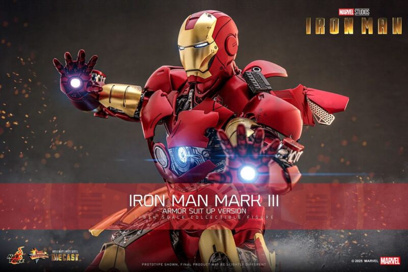 Iron Man Movie Masterpiece Diecast Action Figure 1/6 Iron Man Mark III (Armor Suit Up Version) 32 cm - immagine 5