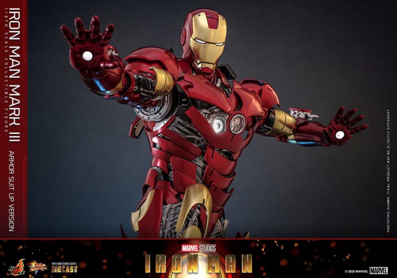 Iron Man Movie Masterpiece Diecast Action Figure 1/6 Iron Man Mark III (Armor Suit Up Version) 32 cm - immagine 4