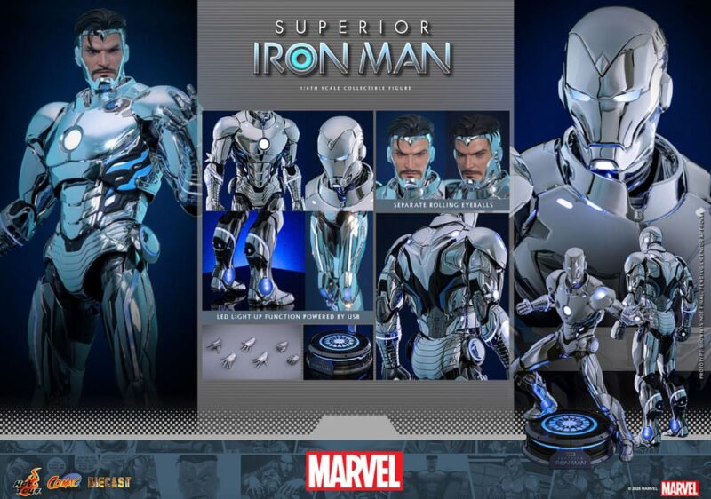 Marvel Comic Diecast Masterpiece Action Figure 1/6 Superior Iron Man 32 cm - immagine 6