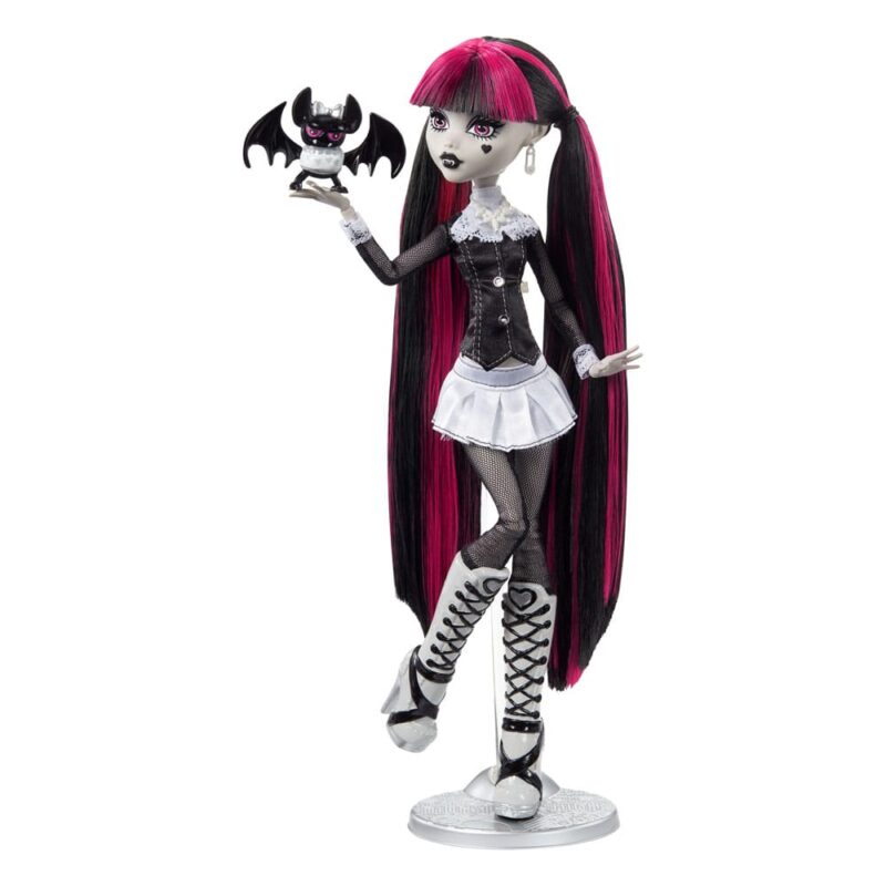 Monster High Reel Drama Doll Draculaura in Black And White - immagine 3