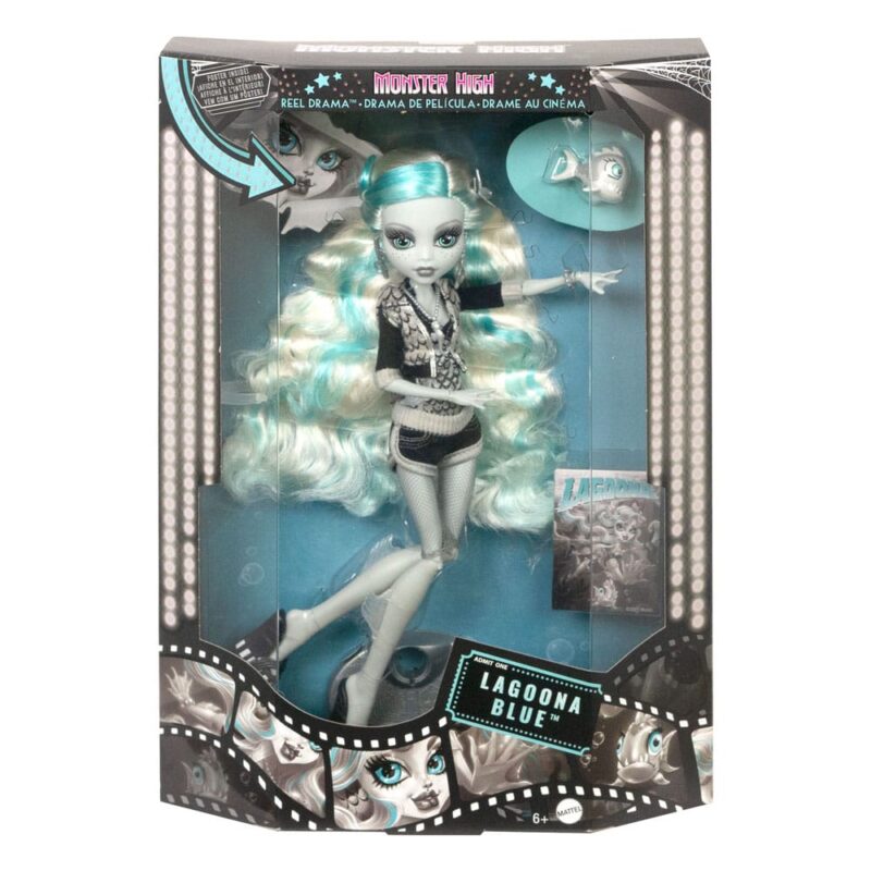 Monster High Reel Drama Doll Lagoona Blue in Black And White