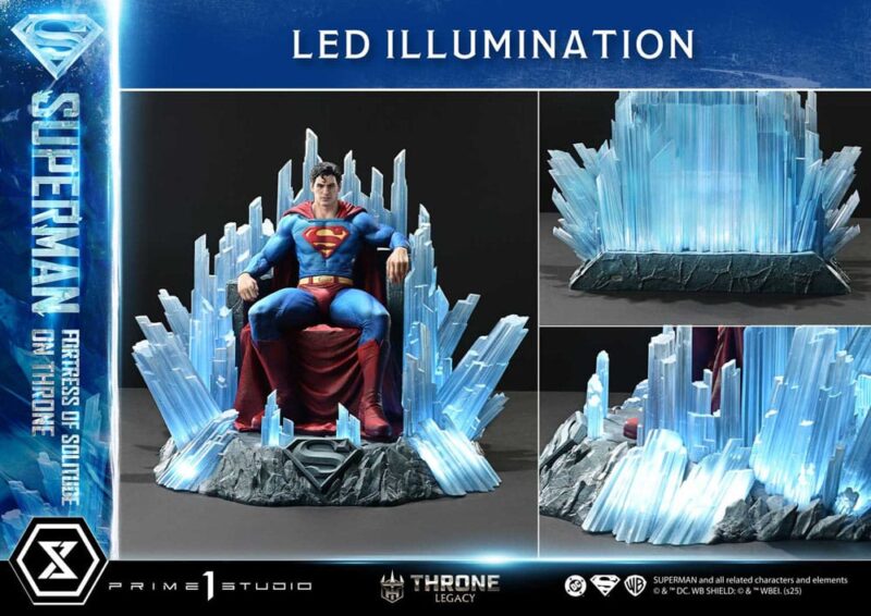 DC Comics Throne Legacy Collection Statue Statue 1/4 Superman Fortress of Solitude on Throne (Design by Gabriele Dell'Otto) 52 cm - immagine 6