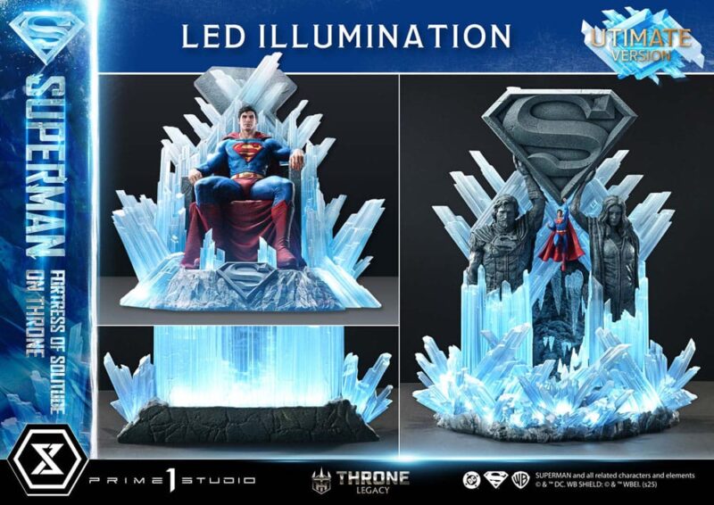 DC Comics Throne Legacy Collection Statue Statue 1/4 Superman Fortress of Solitude on Throne (Design by Gabriele Dell'Otto) Ultimate Bonus Version - immagine 6