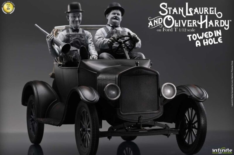 Laurel & Hardy Towed in a Hole Ford T 1/12 Scale
