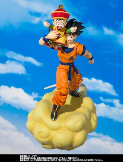 Dragon Ball S.H.Figuarts Action Figure Son Goku & Son Gohan Kid & Kintoun 14 cm & 6 cm