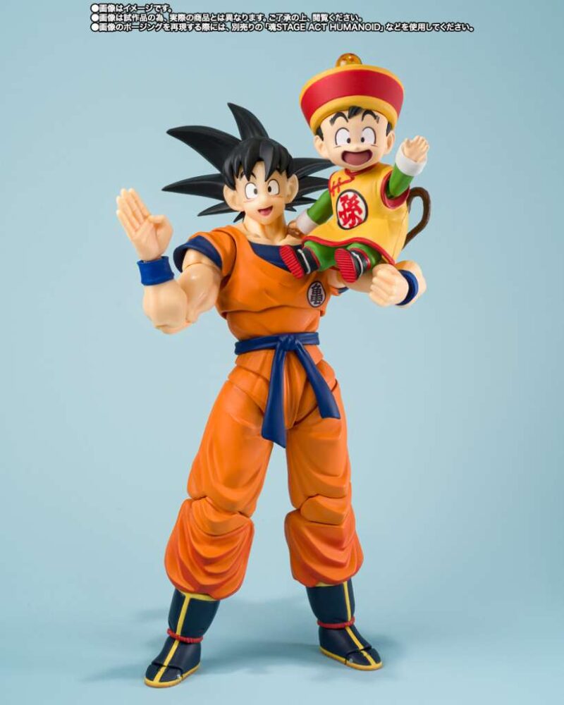 Dragon Ball S.H.Figuarts Action Figure Son Goku & Son Gohan Kid & Kintoun 14 cm & 6 cm - immagine 3