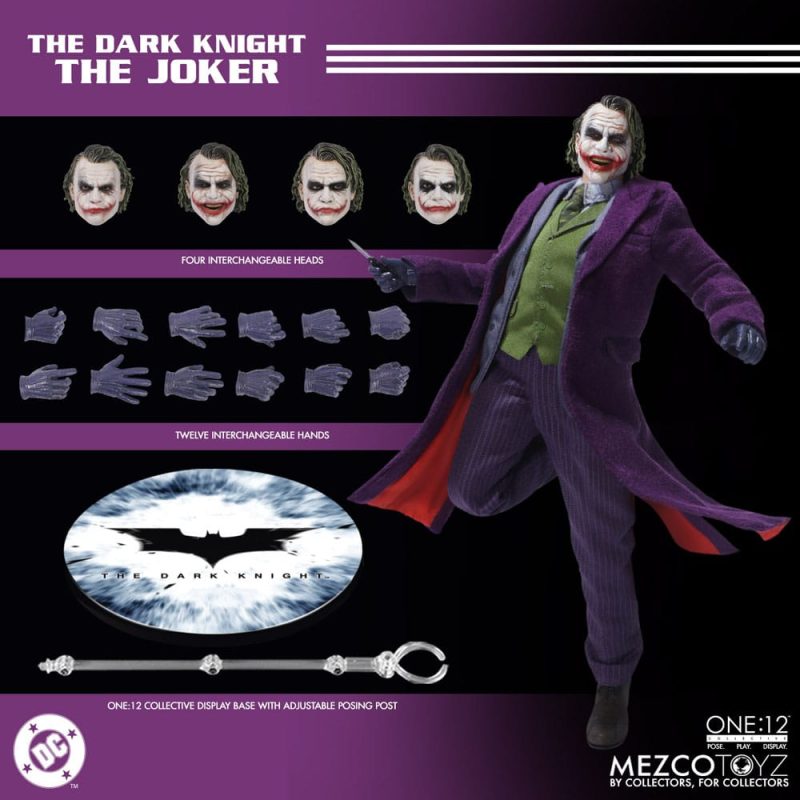 The Dark Knight Action Figure 1/12 Joker 17 cm - immagine 7
