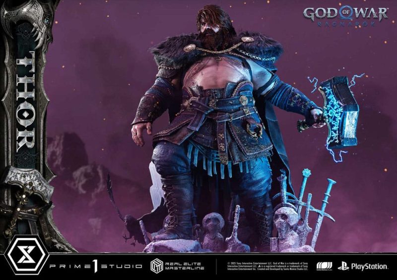 God of War: Ragnarök Real Elite Masterline Series Statue 1/3 Thor 105 cm - immagine 5