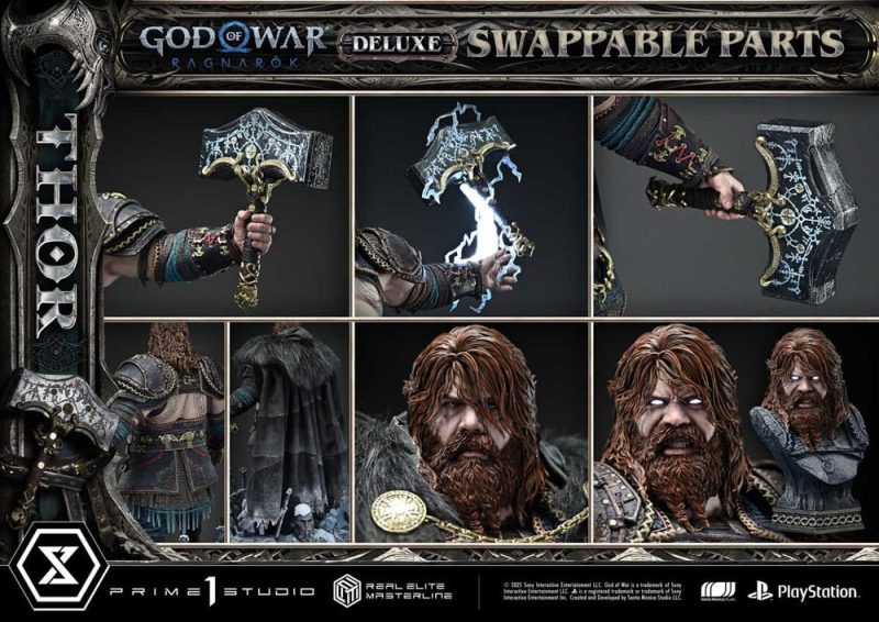God of War: Ragnarök Real Elite Masterline Series Statue 1/3 Thor Deluxe Version 105 cm - immagine 2