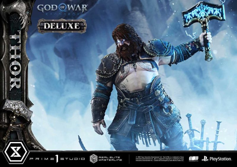 God of War: Ragnarök Real Elite Masterline Series Statue 1/3 Thor Deluxe Version 105 cm - immagine 5