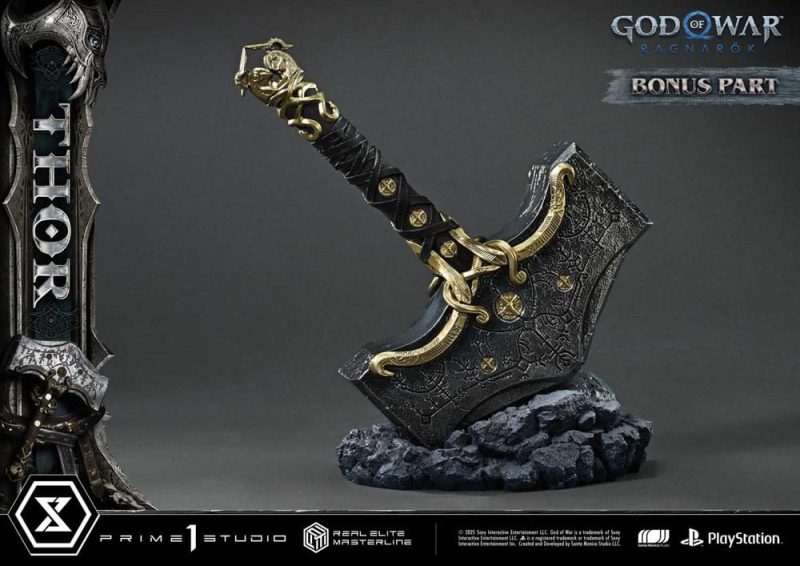 God of War: Ragnarök Real Elite Masterline Series Statue 1/3 Thor Deluxe Bonus Version 105 cm - immagine 3