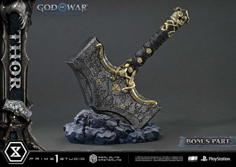 God of War: Ragnarök Real Elite Masterline Series Statue 1/3 Thor Deluxe Bonus Version 105 cm - immagine 2