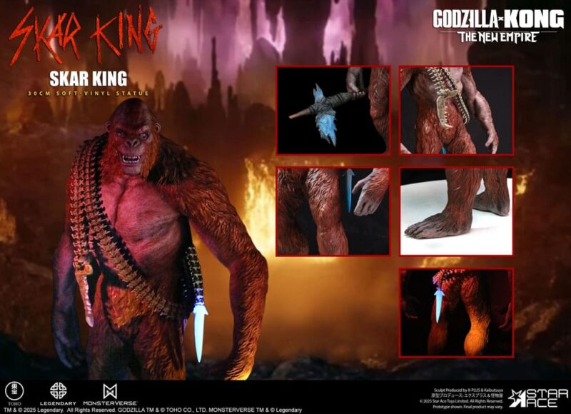 Godzilla vs. Kong: The New Empire Soft Vinyl Statue Skar King Unleash the Titan 30 cm - immagine 6