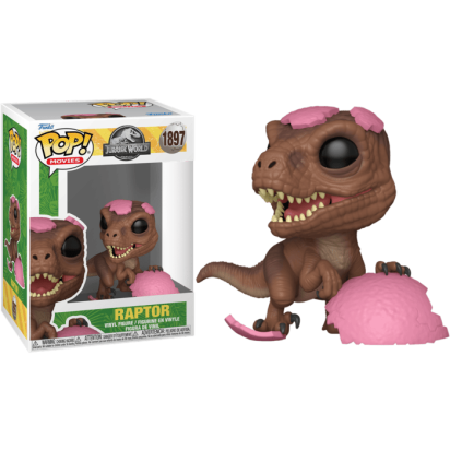 Jurassic Park POP! Movies Vinyl Figure Raptor Raptor Hatching (Pink Egg) 9 cm