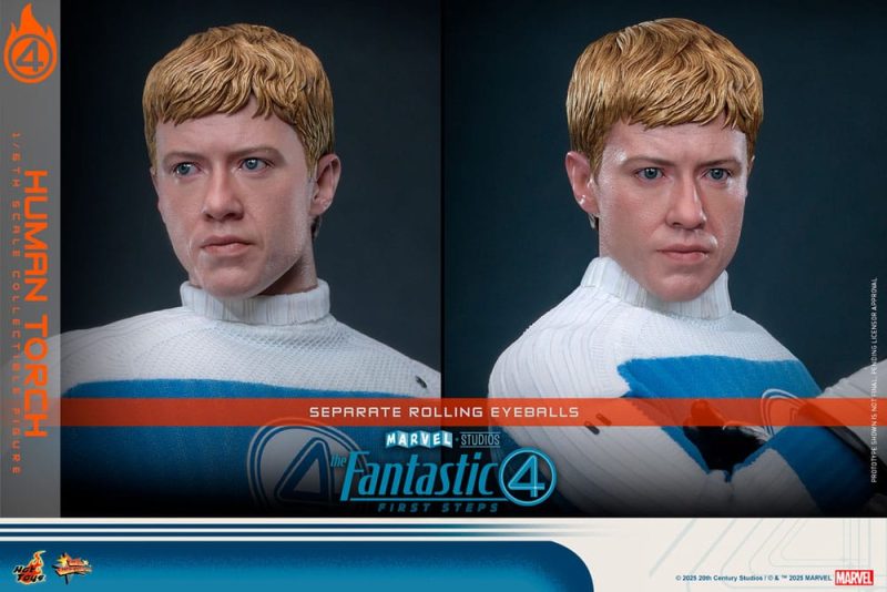 The Fantastic Four: First Steps Movie Masterpiece Action Figure 1/6 Human Torch 30 cm - immagine 5
