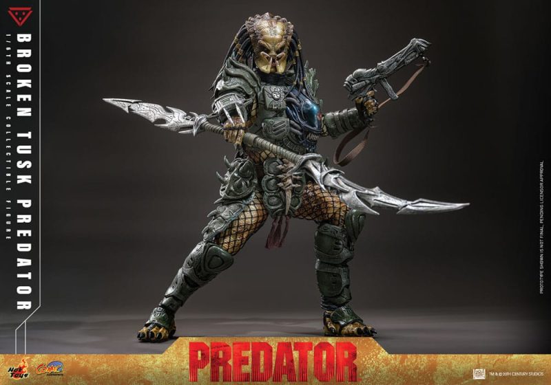 Alien vs. Predator Comic Masterpiece Action Figure 1/6 Broken Tusk Predator 35 cm - immagine 2