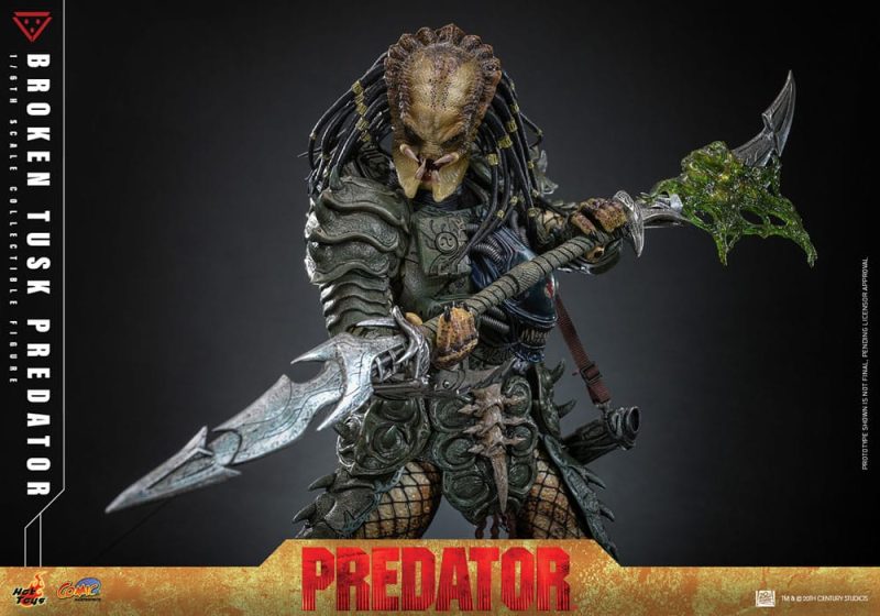 Alien vs. Predator Comic Masterpiece Action Figure 1/6 Broken Tusk Predator 35 cm - immagine 5