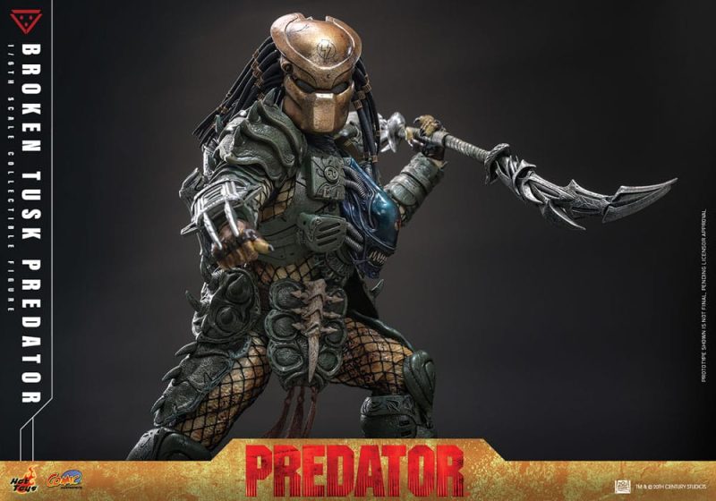 Alien vs. Predator Comic Masterpiece Action Figure 1/6 Broken Tusk Predator 35 cm - immagine 4
