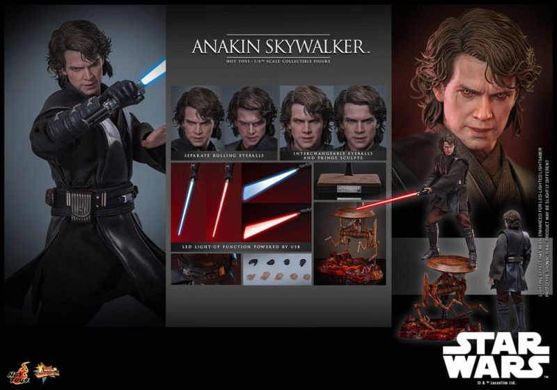 Star Wars: Episode III - Revenge of the Sith Movie Masterpiece Action Figure 1/6 Anakin Skywalker 31 cm - immagine 8