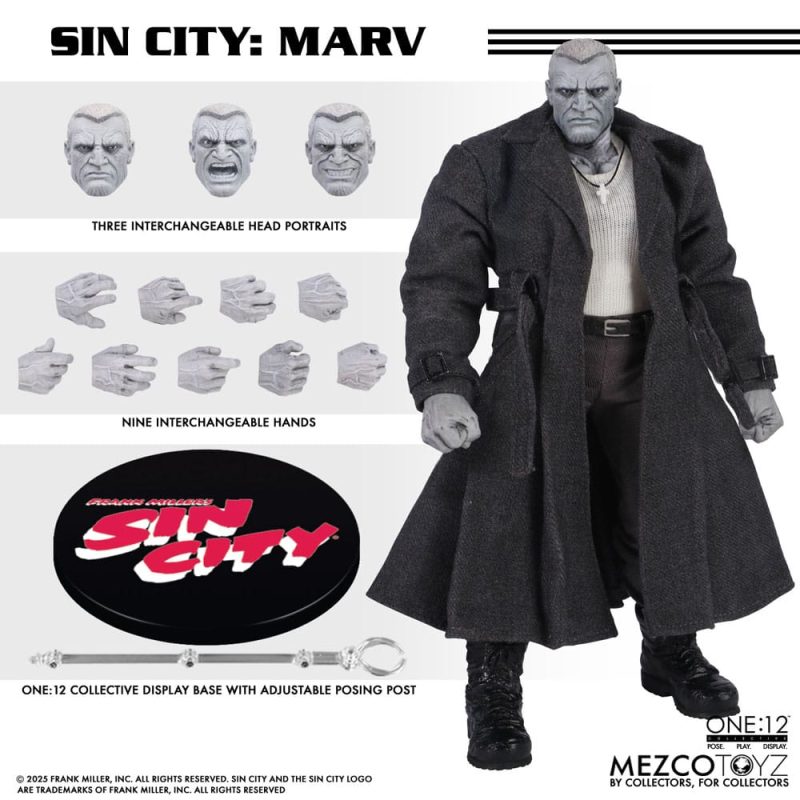Sin City Action Figure 1/12 Marv 17 cm - immagine 2