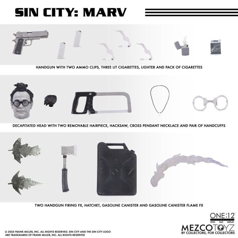 Sin City Action Figure 1/12 Marv 17 cm - immagine 3